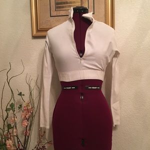 White long sleeve crop top